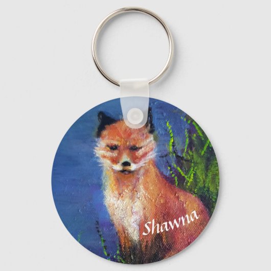 Red Fox gepersonaliseerd Sleutelhanger (Voorkant)