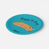 Red Fox Happy Birthday Papieren Bordje (Gekanteld)