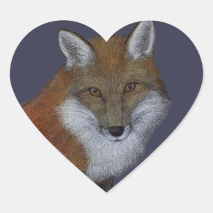 Red Fox Hart Sticker