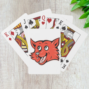 Red Fox Head Speelkaarten