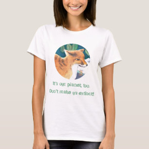 Red Fox "Het is ook mijn planeet!" T-shirt