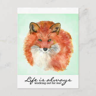 Red Fox - Het leven werkt altijd voor me uit! Briefkaart