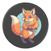 Red fox hockey puck (Voorkant)