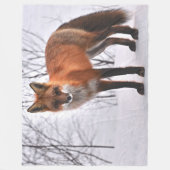 Red Fox in de winter Fleece Deken (Voorkant)