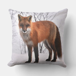 Red Fox in de winter Kussen