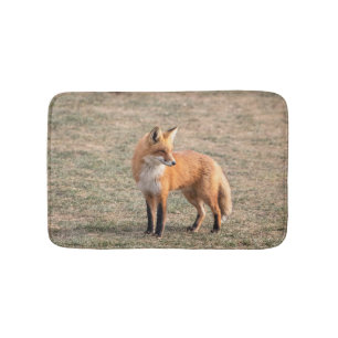 Red Fox in een veld Badmat