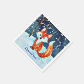 Red Fox in sneeuw Servet (Hoek)