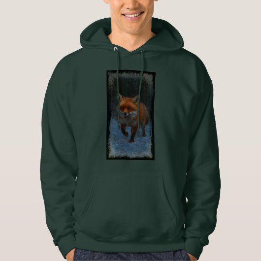 Red Fox in Winter Hoodie (Voorkant)