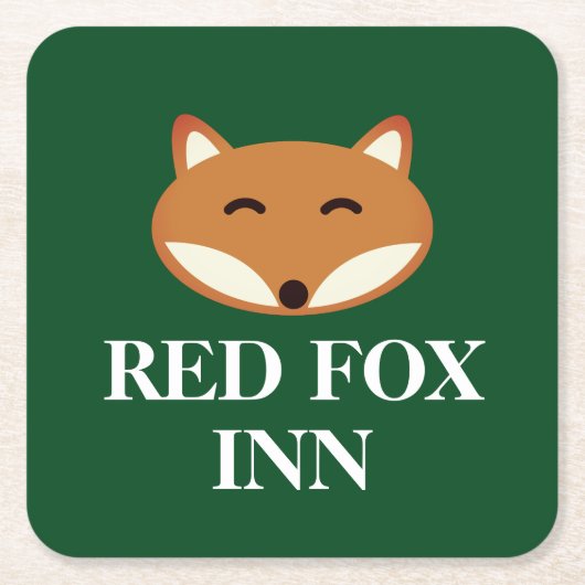 Red Fox Inn pub aangepaste bar onderzetters (Voorkant)