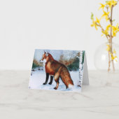 Red Fox Kaart (Gele Bloem)