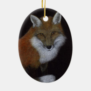 Red Fox Keramisch Ornament