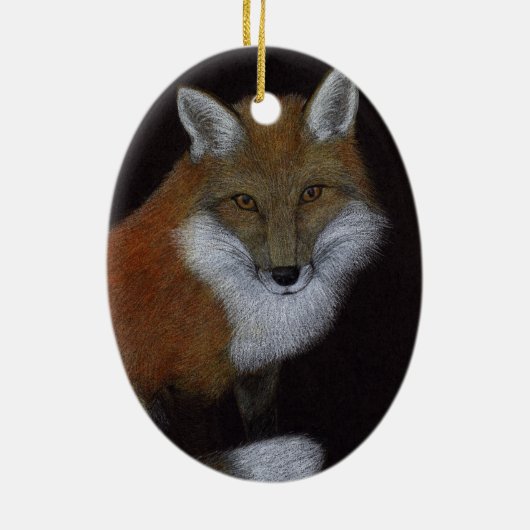Red Fox Keramisch Ornament (Achterkant)