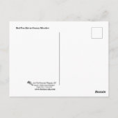 Red Fox Kit in Grassy Meadow Briefkaart (Achterkant)