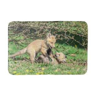 Red Fox Kits Speling Badmat