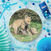 Red Fox Kits Speling Papieren Bordje (Feest)