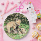 Red Fox Kits Speling Papieren Bordje (Feest)