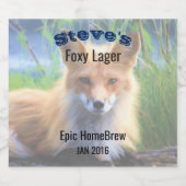 Red Fox Lager Homebrew gepersonaliseerd Bier Etiket (Enkel label)