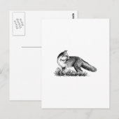 Red Fox (lijnkunst) Briefkaart (Voorkant / Achterkant)
