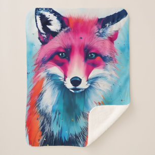 Red Fox Magnet Sherpa Deken