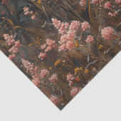 Red Fox met roze wilde bloemen Decoupage Tissuepapier (Detail)