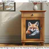 Red Fox & Mountain Landschap CE3 Decoupage Tissuepapier