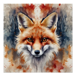 Red Fox no 1 Glanzend Poster Perfect Poster