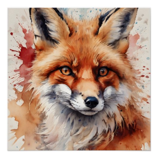 Red Fox no 2 Glossy Poster Perfect Poster (Voorkant)