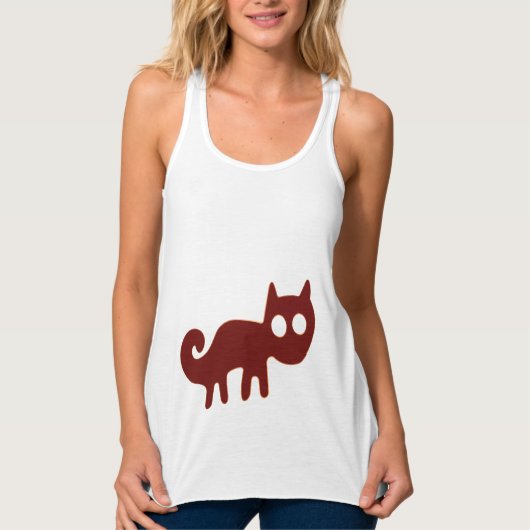 Red Fox of Cat Nazca Lines Tanktop (Voorkant)
