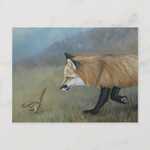 Red Fox ontmoet Art Briefkaart