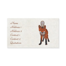 RED FOX & OWL-Visitekaartje