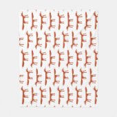 Red Fox Pattern Fleece Deken (Voorkant)