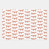 Red Fox Pattern Inpakpapier Vel (Voorkant 3)