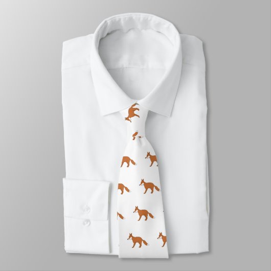 Red Fox Pattern Stropdas (Gebonden)