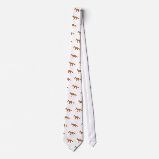 Red Fox Pattern Stropdas (Voorkant)