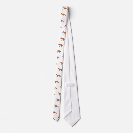 Red Fox Pattern Stropdas (Achterkant)