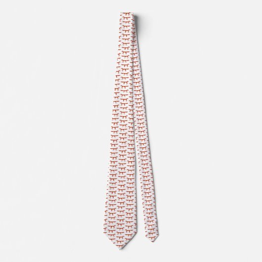 Red Fox Pattern Stropdas (Voorkant)