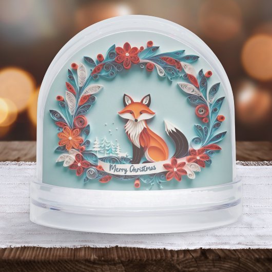 Red Fox Personnalisé Christmas Snow Globe