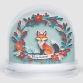 Red Fox Personnalisé Christmas Snow Globe (Avant)