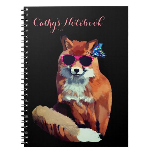 Red Fox Photo Notitieboek gepersonaliseerde Initia (Voorkant)