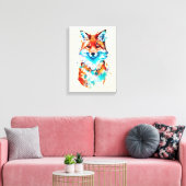 Red Fox Portrait Canvas Afdruk (Insitu (Woonkamer))