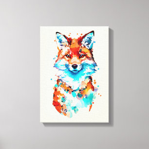 Red Fox Portrait Canvas Afdruk