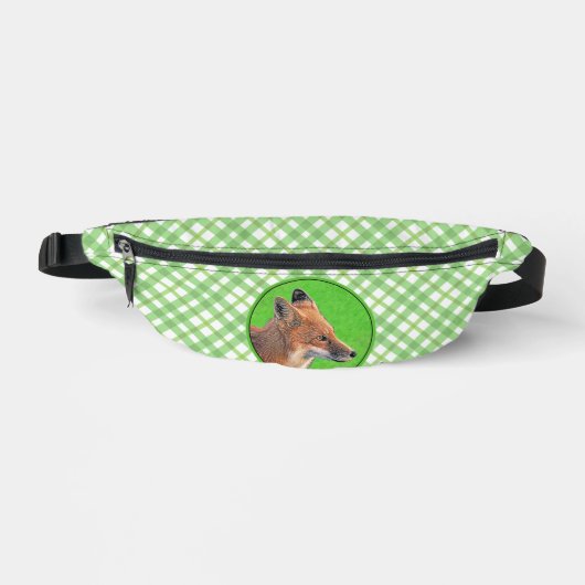 Red Fox Portrait Peinture Art original de la faune (Recto)