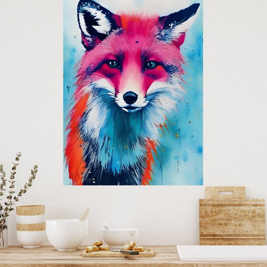 Red Fox Poster (Keuken)