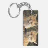 Red Fox pup in front of den Vulpes vulpes Sleutelhanger (Voorkant Links)