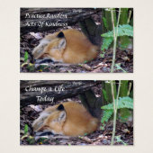Red Fox Random Actes de gentillesse Carte (Devant & derrière)
