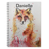 Red Fox renards mignon Filles nom Carnet (Devant)