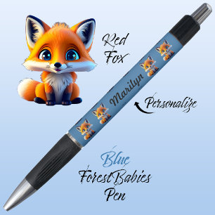 Red Fox, Schattigee kleurrijke Blue Childrens Scho Pen