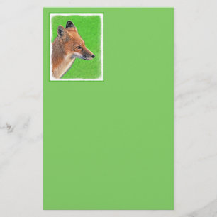 Red Fox schilderen - Oorspronkelijke Wildlife Art Briefpapier