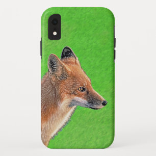 Red Fox schilderen - Oorspronkelijke Wildlife Art iPhone XR Hoesje