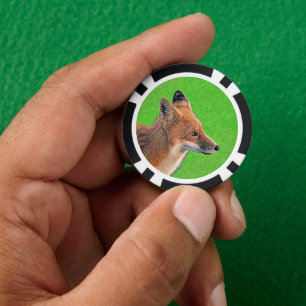 Red Fox schilderen - Oorspronkelijke Wildlife Art Poker Chips